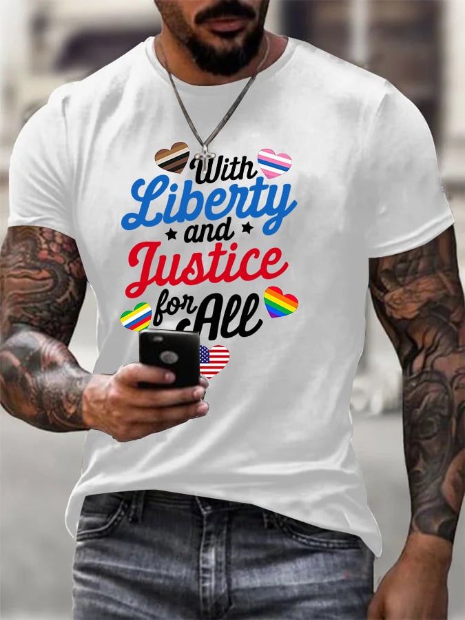 Men's With liberty and justice for all  T-Shirt