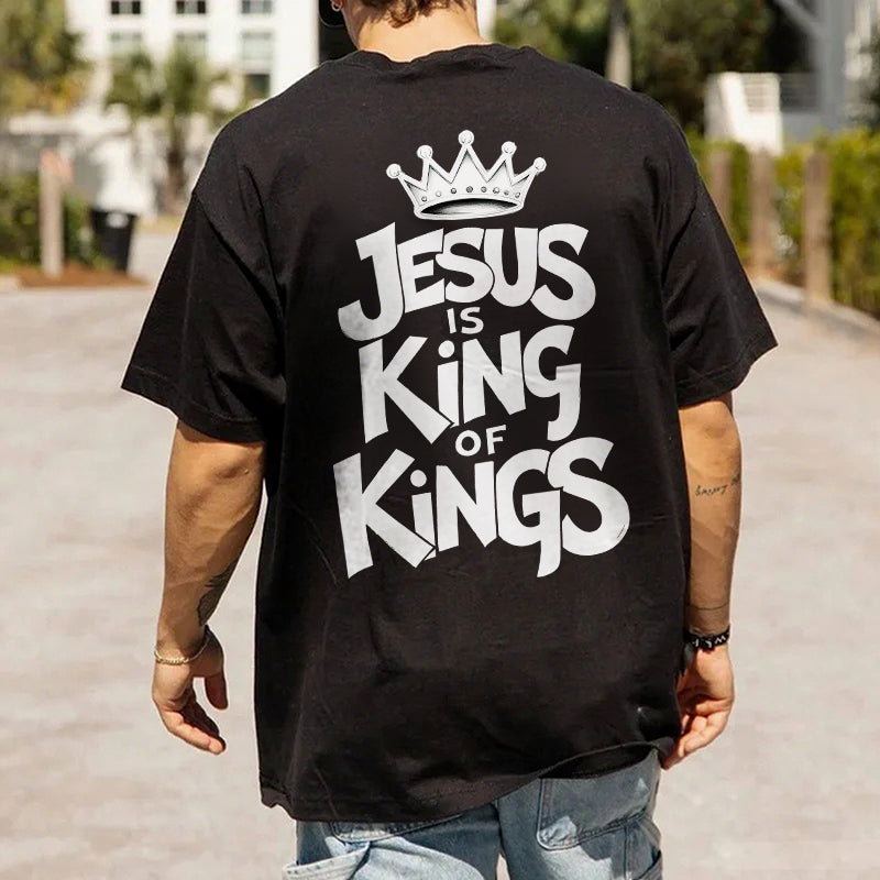 Jesus Is King Of Kings Printed Men's T-shirt