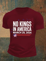 🔥Buy 3 Get 15% Off Men's   NO KINGS IN AMERICA  Print  T-Shirt