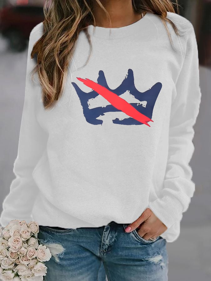 Women's  America has no kings Printed Casual   Sweatshirt