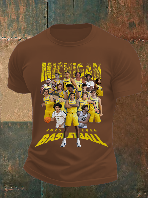 🔥Buy 3 Get 15% Off🔥Michigan Wolverines Basketball 2025 2026 Shirt