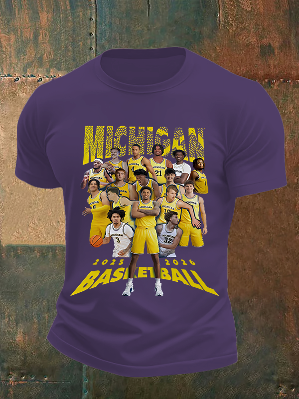 🔥Buy 3 Get 15% Off🔥Michigan Wolverines Basketball 2025 2026 Shirt