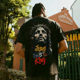 Jesus Is King Printed Men's T-shirt