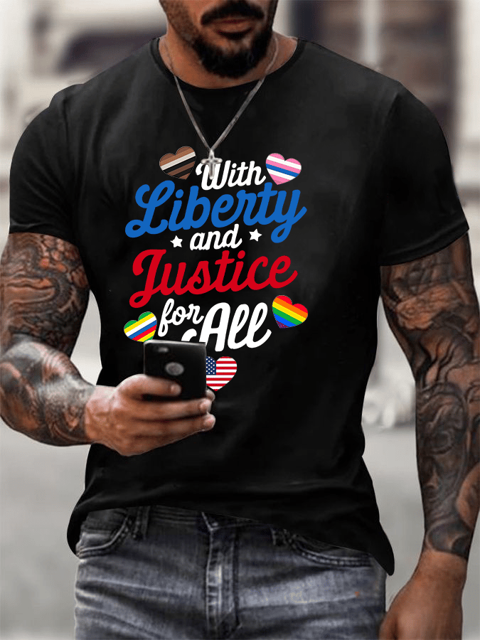Men's With liberty and justice for all  T-Shirt