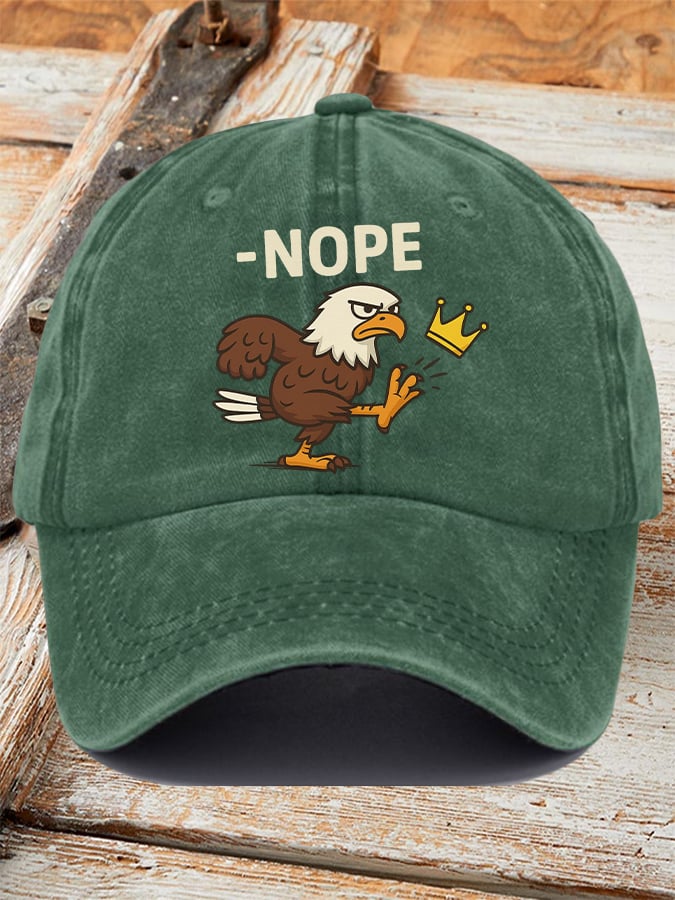 🔥Buy 3 Get 15% Off🔥Unisex Retro No Kings In America  Eagle Crown Nope Print Baseball Cap