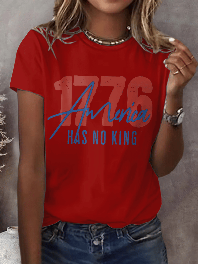 🔥Buy 3 Get 15% Off🔥Women's Fashion Casual American Kingless Print T-Shirt