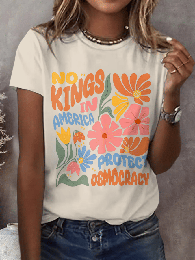 🔥Buy 3 Get 15% Off🔥Women's Fashion Casual American Kingless Print T-Shirt
