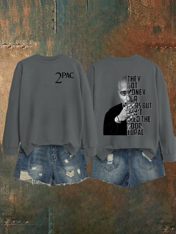 🔥Buy 3 Get 15% Off🔥Women's  2Pac Rapper Print Sweatshirt