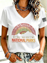 🔥Buy 3 Get 15% Off🔥Women's National Park Printed Short-Sleeve T-Shirt