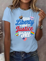 Women's With liberty and justice for all  T-Shirt