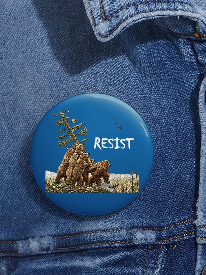 🔥Buy 3 Get 15% Off🔥Unisex Retro Save The Forest Bureau Pin-Back Button