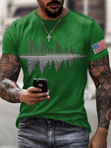 Men's Retro Save The Forest Service Printed Top