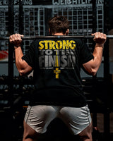 Strong To The Finish Finish The Race Keep The Faith 2 Timothy Printed Men's T-shirt