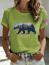Women's Retro Resist Save The Forest Service Print T-Shirt