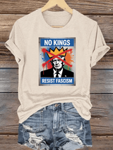 Women's  NO KINGS RESIST FASCISM  T-shirt