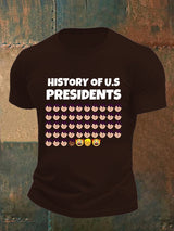 🔥Buy 3 Get 15% Off🔥Men's  History Of US Presidents Print T-Shirt