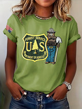 🔥Buy 3 Get 15% Off🔥Retro Save The Forest Service Print T-Shirt