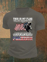 Men's  THIS IS MY FLAG Print T-Shirt