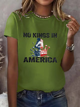 No Kings In America Print  T-shirt
