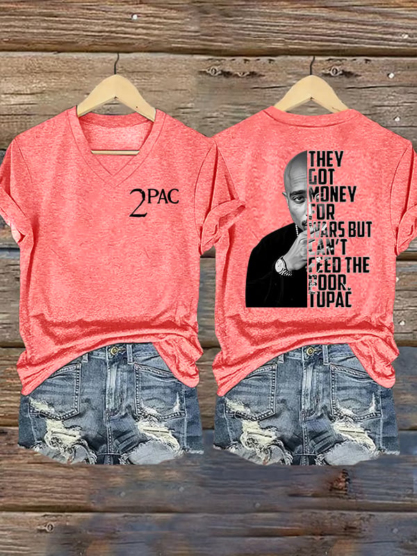 🔥Buy 3 Get 15% Off🔥Women's  2Pac Rapper Print T-Shirt