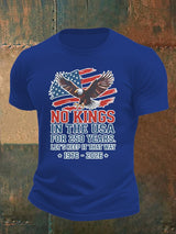 Men's   No Kings USA Patriotic Tee ,250 Years of Democracy printed T-shirt