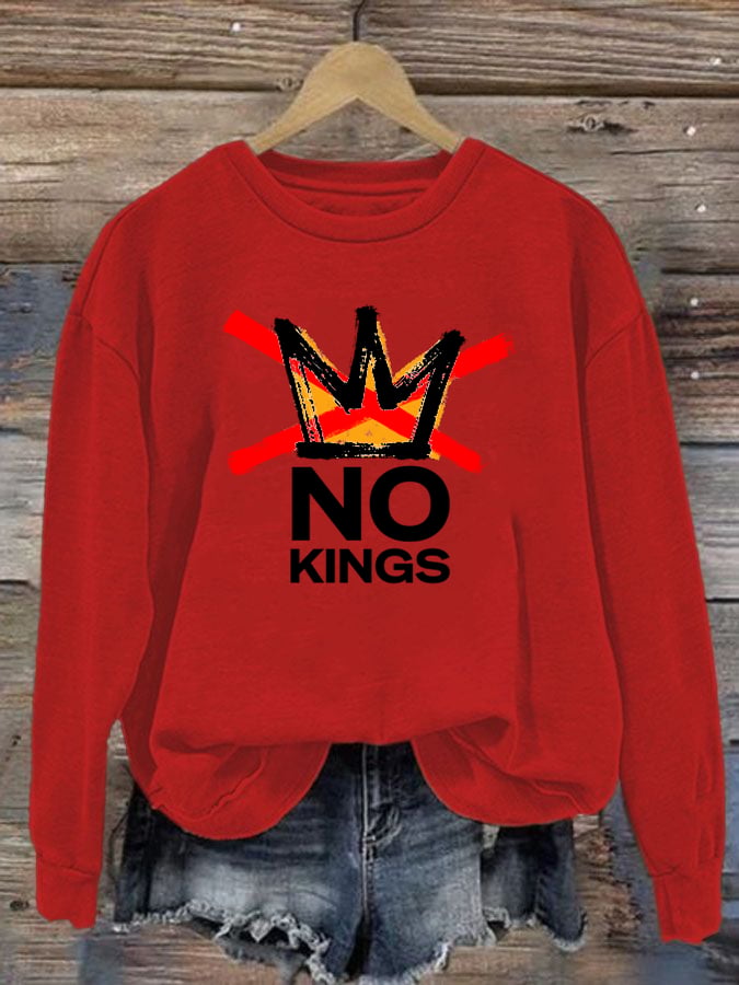 🔥Buy 3 Get 15% Off Women's  America has No Kings Printed Casual Sweatshirt
