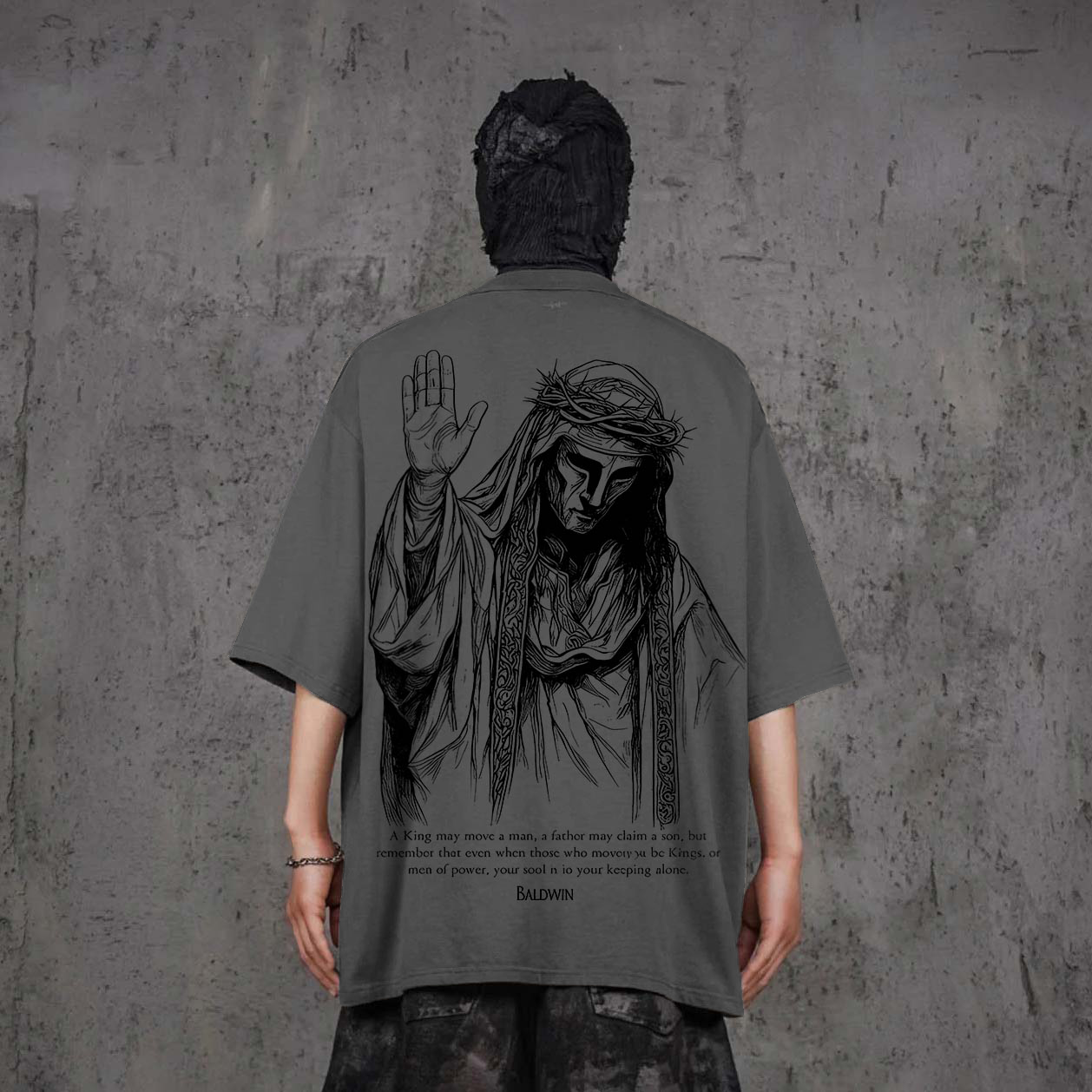 Jesus With Quote Printed Men's T-shirt