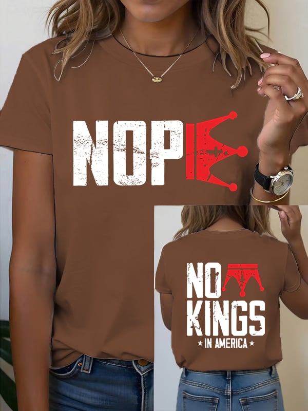 🔥Buy 3 Get 15% Off Women's  No Kings In America T-Shirt
