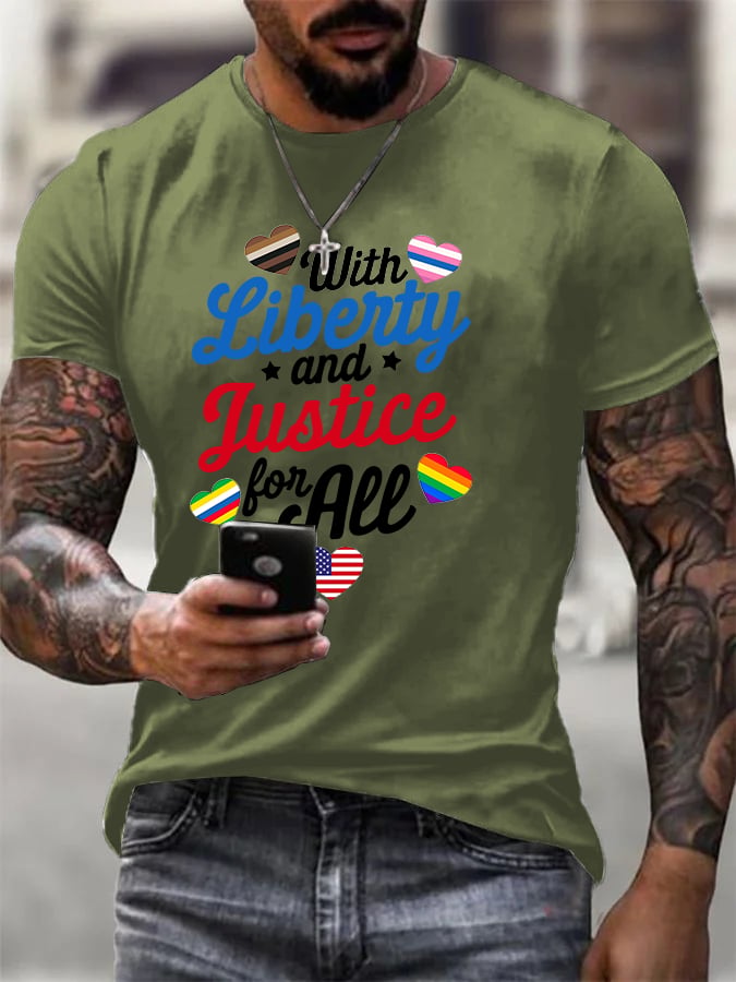 Men's With liberty and justice for all  T-Shirt