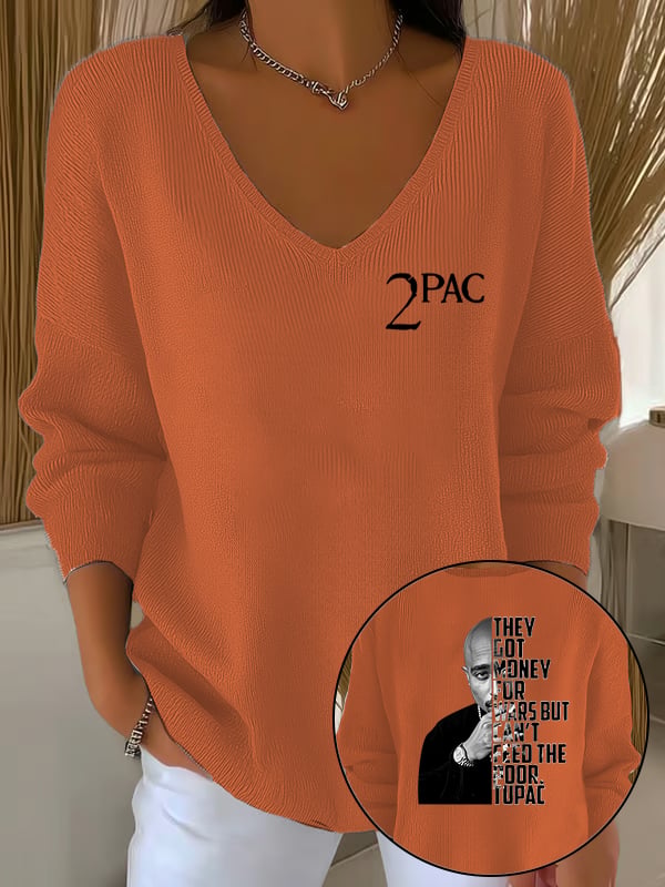 🔥Buy 3 Get 15% Off🔥Women's  2Pac Rapper Print  Tops