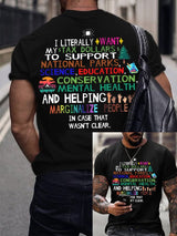 🔥Buy 3 Get 15% Off🔥Men's Support National Parks and Education, I literally Want T-Shirt