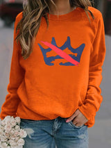 Women's  America has no kings Printed Casual   Sweatshirt