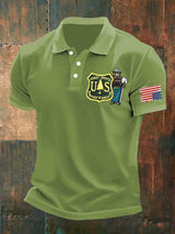 🔥Buy 3 Get 15% Off🔥Men's Retro Save The Forest Service Printed Polo Shirt