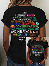 🔥Buy 3 Get 15% Off🔥Women's Support National Parks and Education, I literally Want T-Shirt