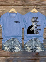 🔥Buy 3 Get 15% Off🔥Women's  2Pac Rapper Print T-Shirt