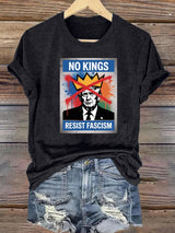 Women's  NO KINGS RESIST FASCISM  T-shirt