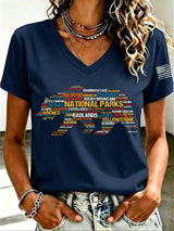 🔥Buy 3 Get 15% Off🔥Women's National Park Printed Short-Sleeve T-Shirt