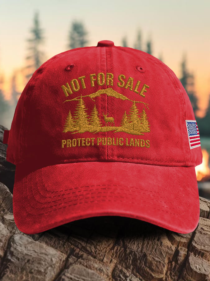 🔥Buy 3 Get 15% Off🔥Retro Resist  Not For Sale Protect Public Lands Print Baseball Cap
