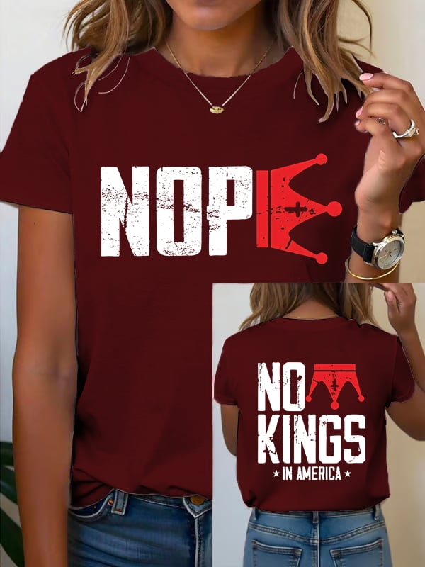 🔥Buy 3 Get 15% Off Women's  No Kings In America T-Shirt