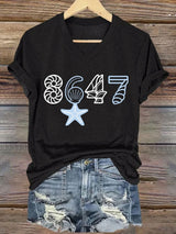 🔥Buy 3 Get 15% Off🔥V-Neck Retro 8647 Starfish Seashells Print T-Shirt