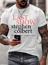 🔥Buy 3 Get 15% Off🔥Men's Retro Last Last Show 05.21.2026 The Night The Laughter Died After The Opening Monol, Hopefully People Laughed During The Show Print T-Shirt