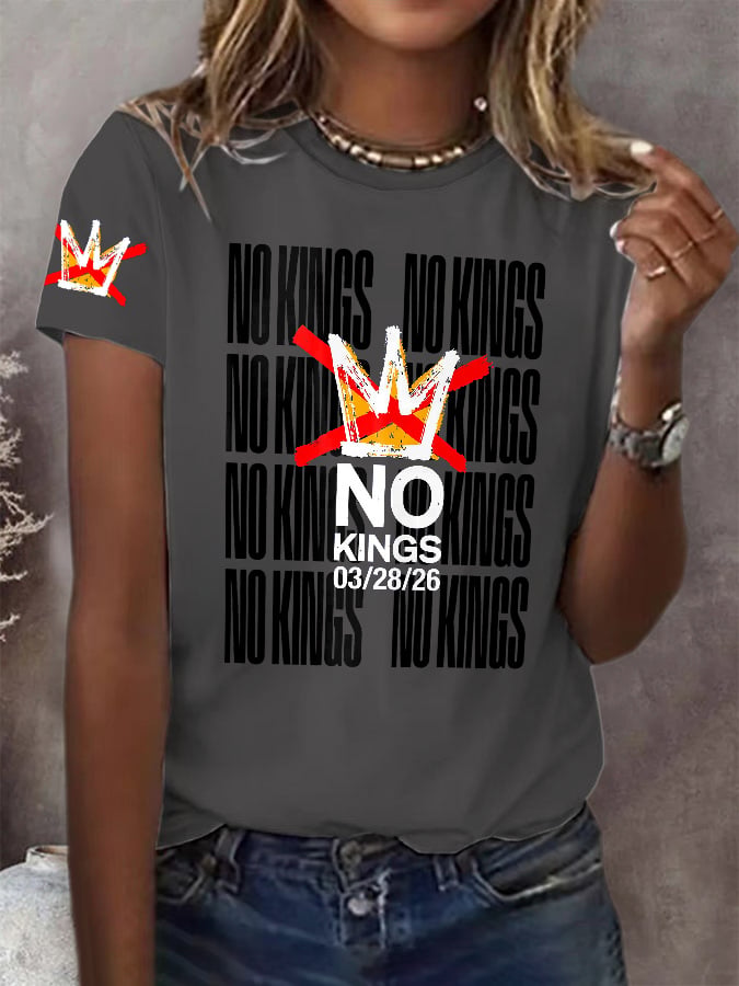 🔥Buy 3 Get 15% Off Retro No Kings Day March 28 2026 Print T-Shirt