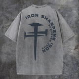 Iron Sharpens Iron Printed Oversize Washed T-Shirt