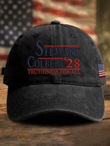 Retro Stewart Colbert 2028 Truthiness For All Print Baseball Cap