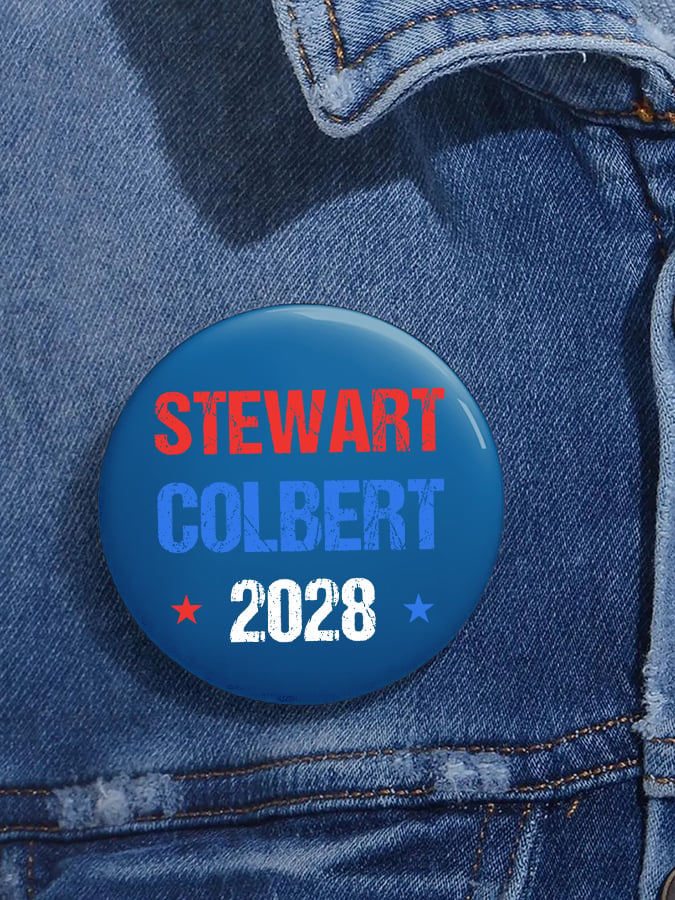 Unisex Retro Stewart Colbert 2028 Pin-Back Button