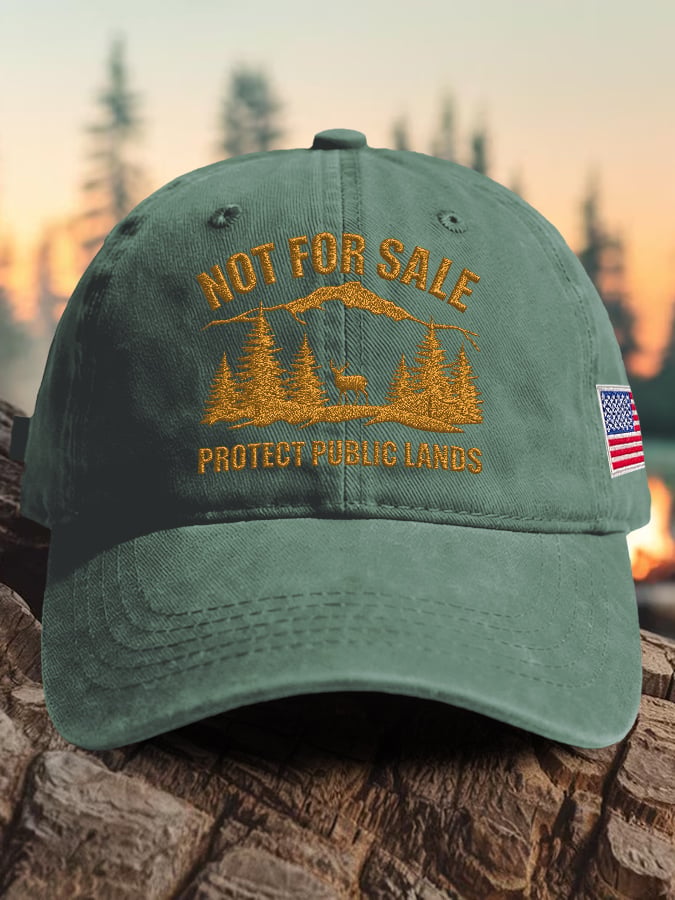 🔥Buy 3 Get 15% Off🔥Retro Resist  Not For Sale Protect Public Lands Print Baseball Cap