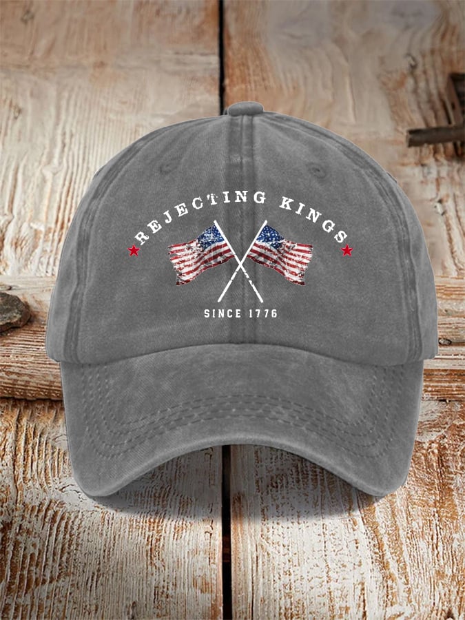 🔥Buy 3 Get 15% Off🔥Unisex 'Rejecting Kings Since 1776 ' Printed Hat