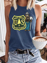🔥Buy 3 Get 15% Off🔥Retro Save The Forest Service Print Tops Tank