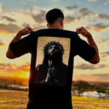 Jesus Crown Of Thorns Printed Men's T-shirt