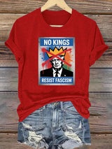 Women's  NO KINGS RESIST FASCISM  T-shirt
